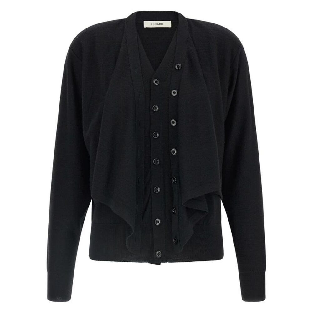 Lemaire Black Wool Women's Cardigan